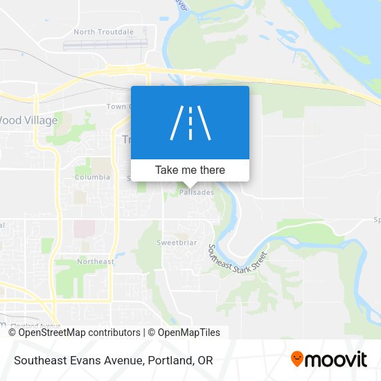 Southeast Evans Avenue map