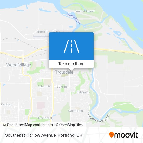 Southeast Harlow Avenue map