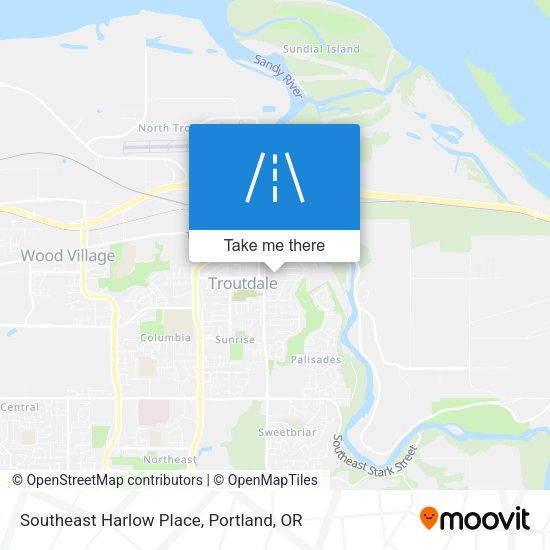 Southeast Harlow Place map