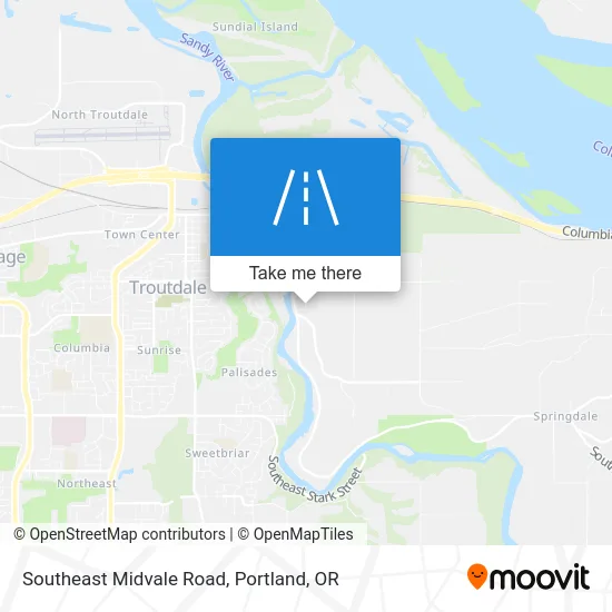 Southeast Midvale Road map