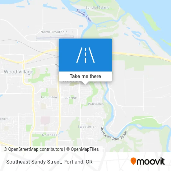 Southeast Sandy Street map