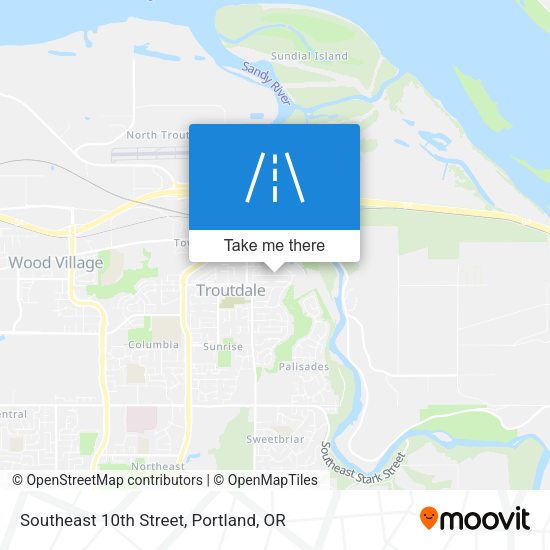 Southeast 10th Street map