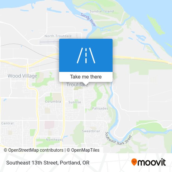 Southeast 13th Street map