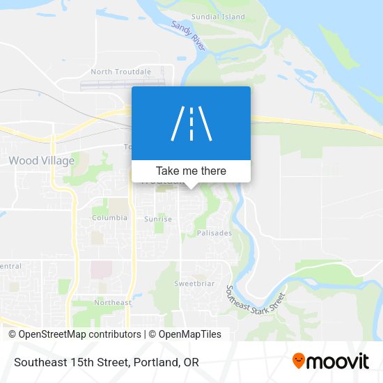 Southeast 15th Street map