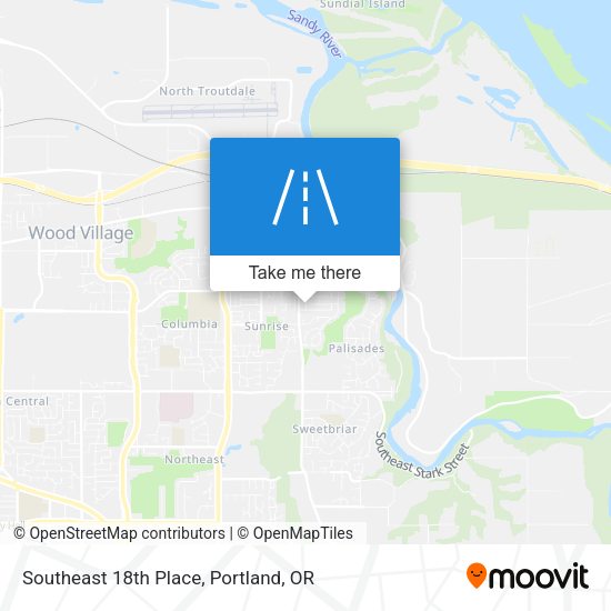 Southeast 18th Place map