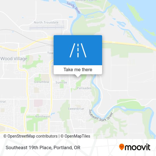 Southeast 19th Place map