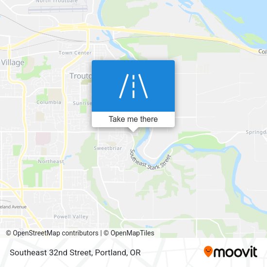 Southeast 32nd Street map