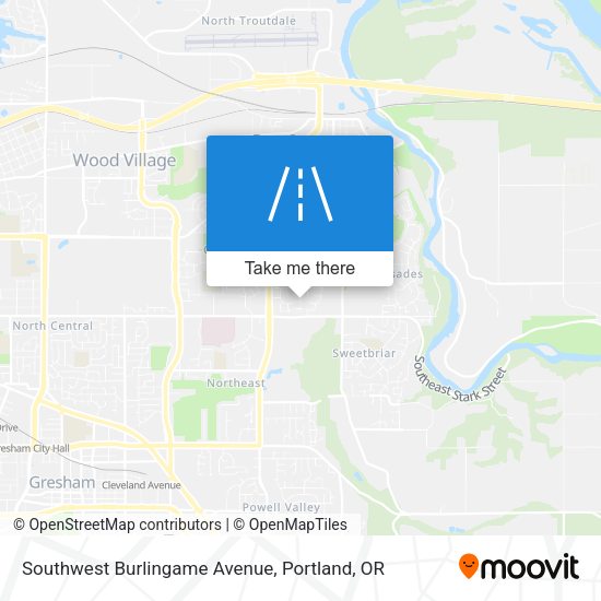 Mapa de Southwest Burlingame Avenue
