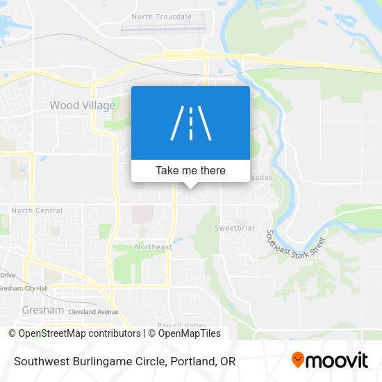 Mapa de Southwest Burlingame Circle