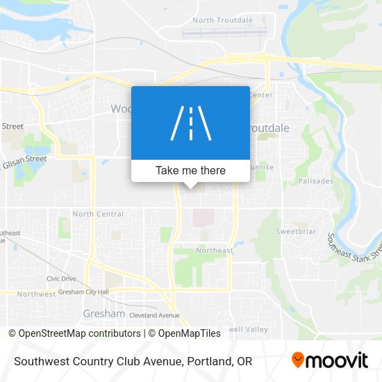 Southwest Country Club Avenue map