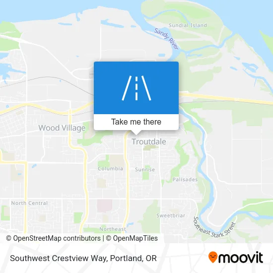 Southwest Crestview Way map