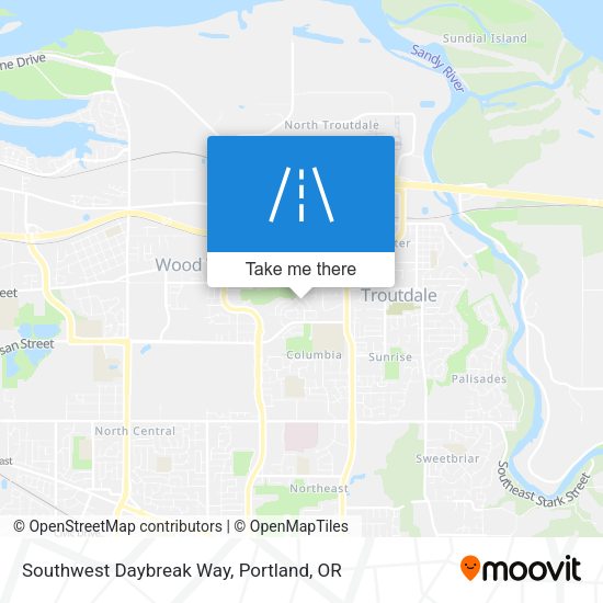 Southwest Daybreak Way map