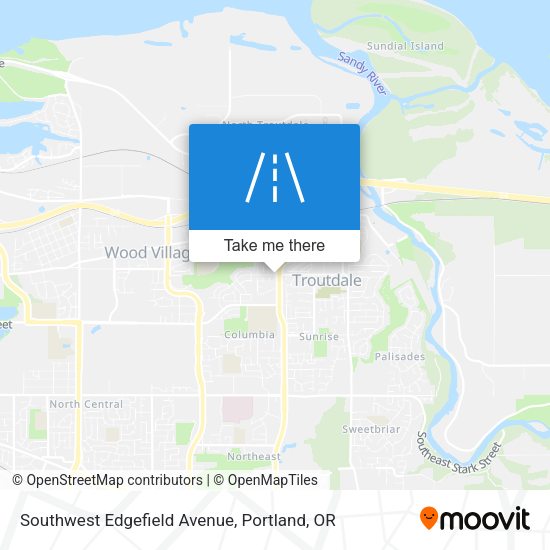 Southwest Edgefield Avenue map