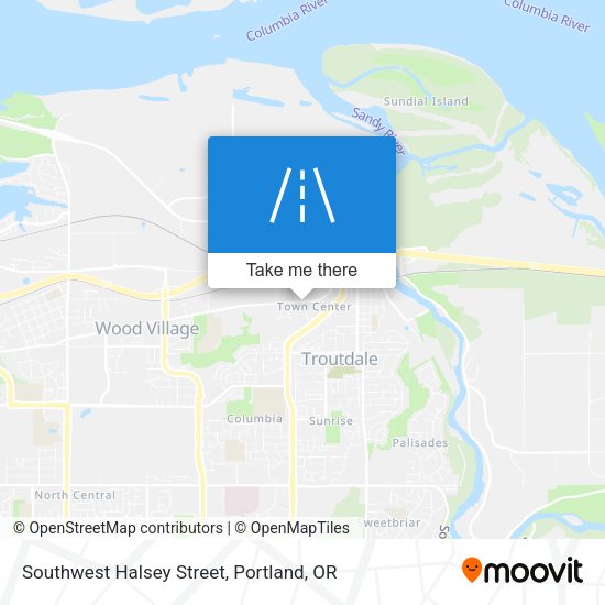 Southwest Halsey Street map