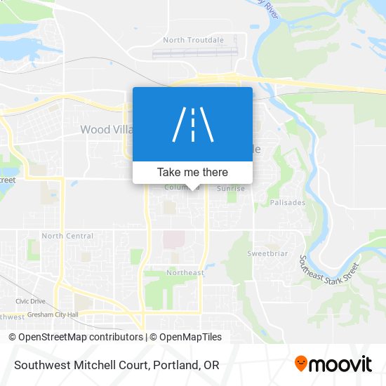 Southwest Mitchell Court map