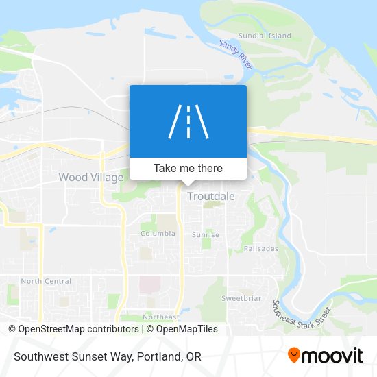 Southwest Sunset Way map