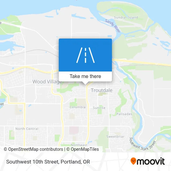 Southwest 10th Street map