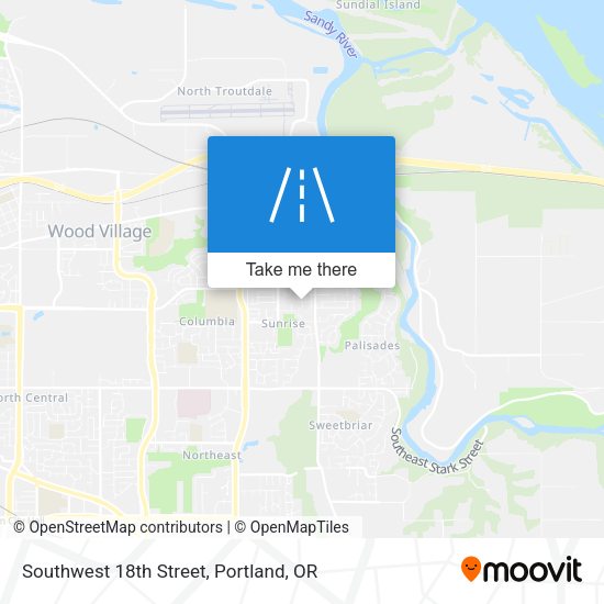 Southwest 18th Street map