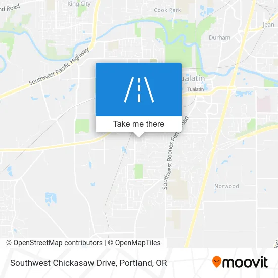 Southwest Chickasaw Drive map