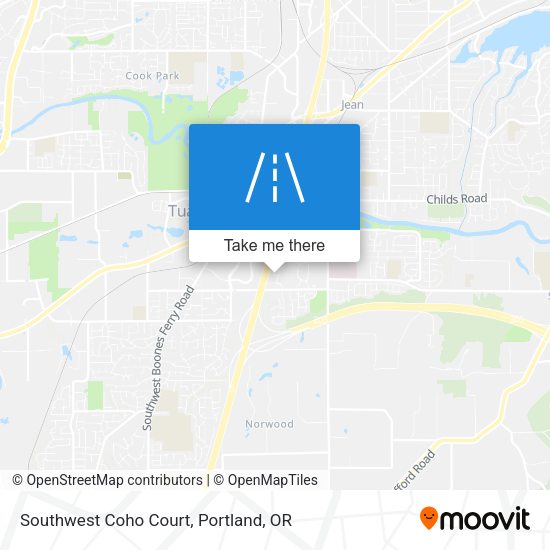 Southwest Coho Court map