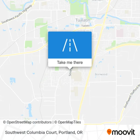 Southwest Columbia Court map
