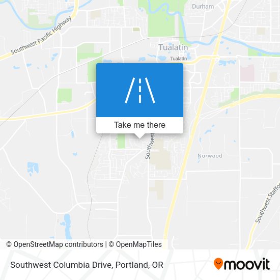 Southwest Columbia Drive map