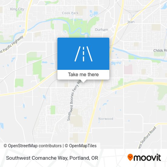 Southwest Comanche Way map