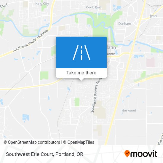 Southwest Erie Court map