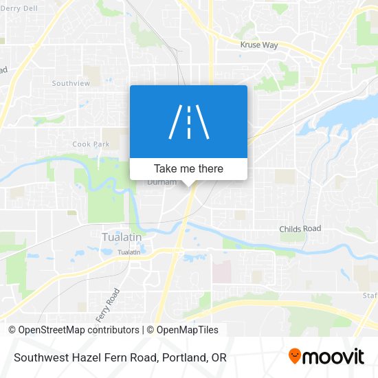 Southwest Hazel Fern Road map