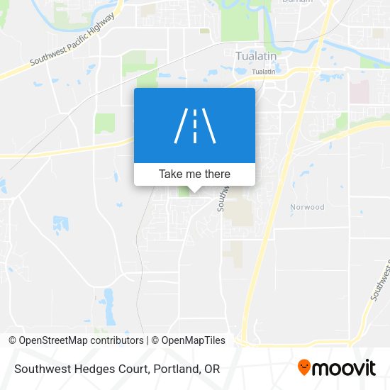Mapa de Southwest Hedges Court