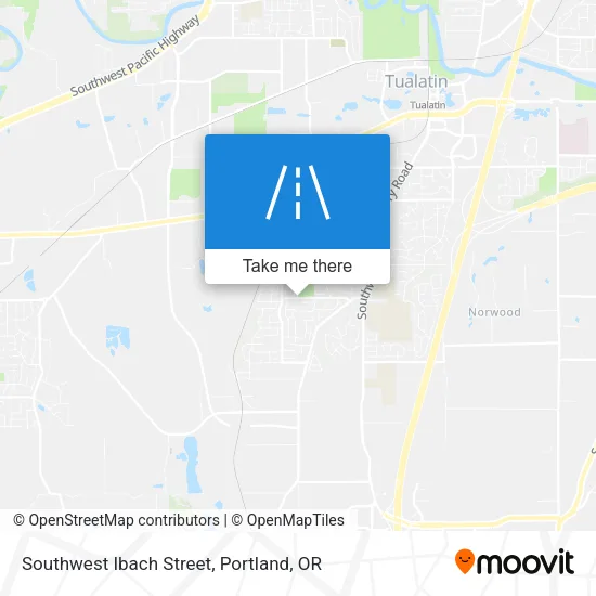 Southwest Ibach Street map