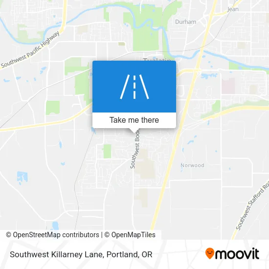 Southwest Killarney Lane map