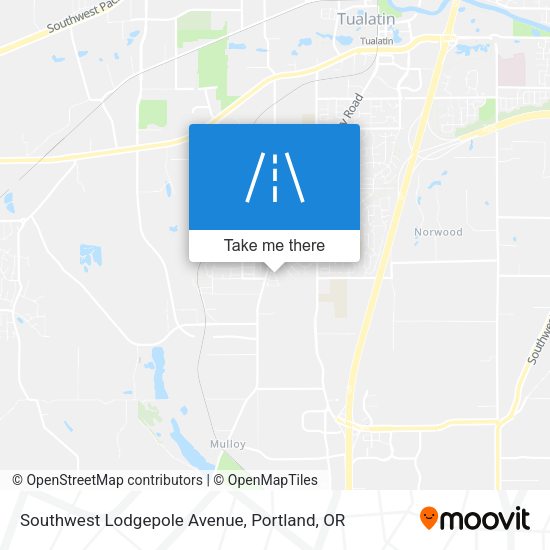 Southwest Lodgepole Avenue map