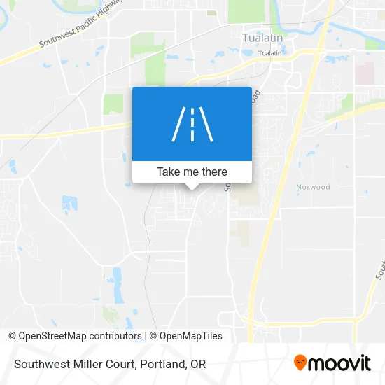 Southwest Miller Court map