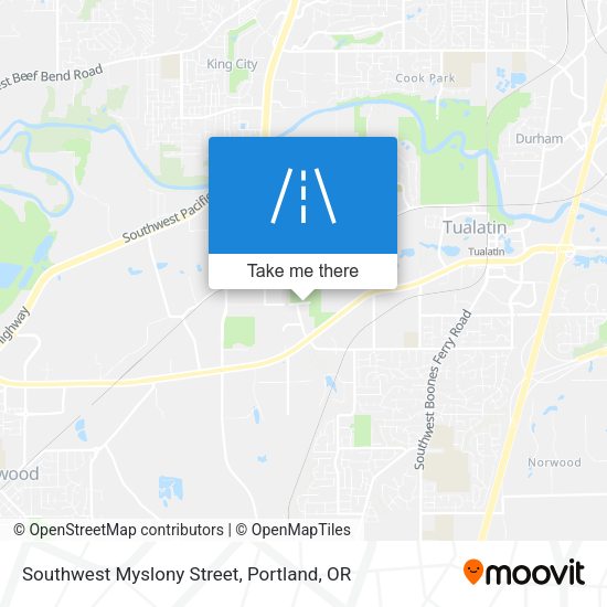 Southwest Myslony Street map