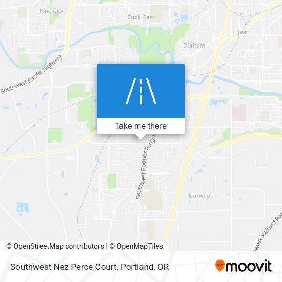 Mapa de Southwest Nez Perce Court