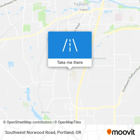 Southwest Norwood Road map