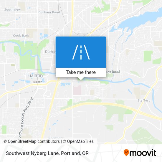 Southwest Nyberg Lane map