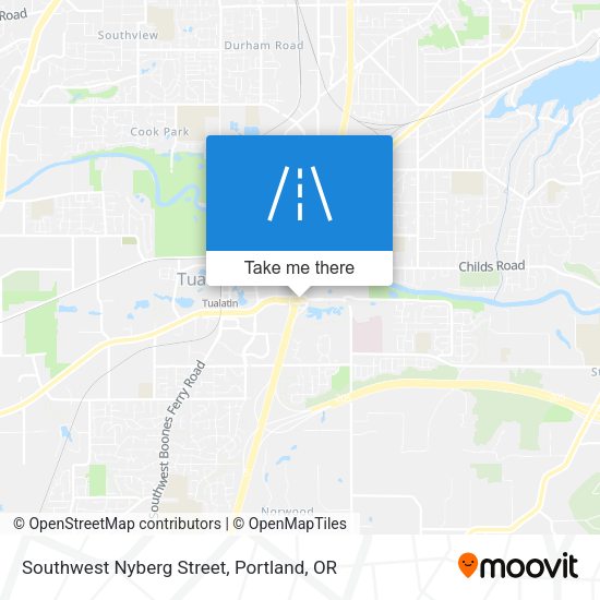 Southwest Nyberg Street map