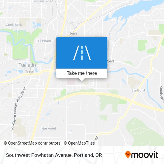 Southwest Powhatan Avenue map