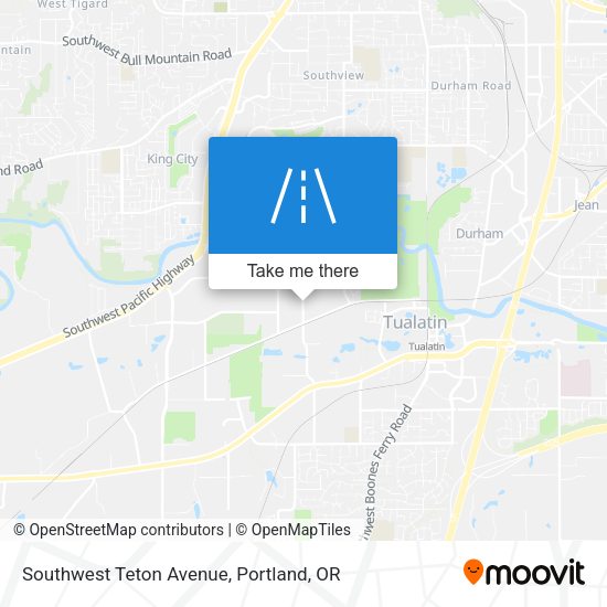 Southwest Teton Avenue map
