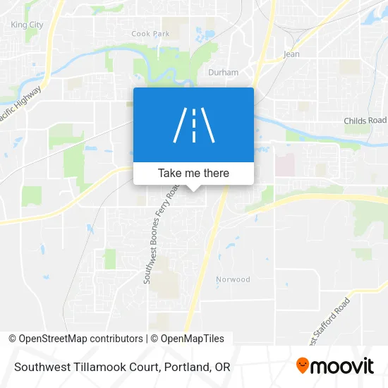 Southwest Tillamook Court map