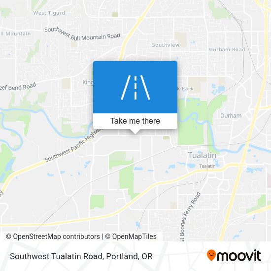 Southwest Tualatin Road map