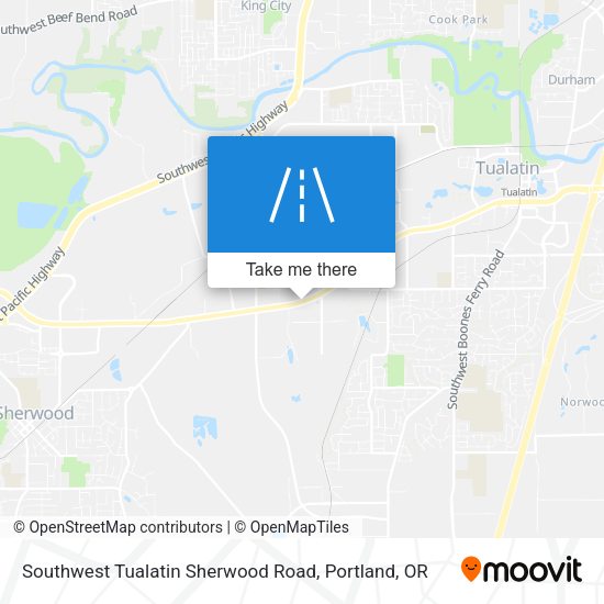 Mapa de Southwest Tualatin Sherwood Road
