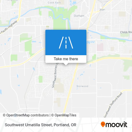 Southwest Umatilla Street map