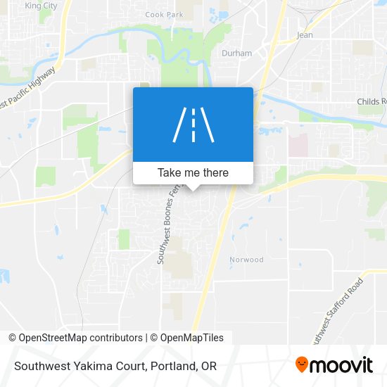 Southwest Yakima Court map