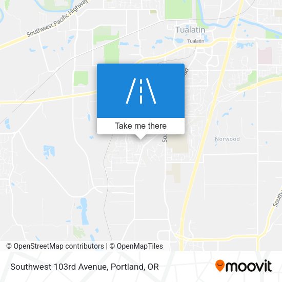 Mapa de Southwest 103rd Avenue
