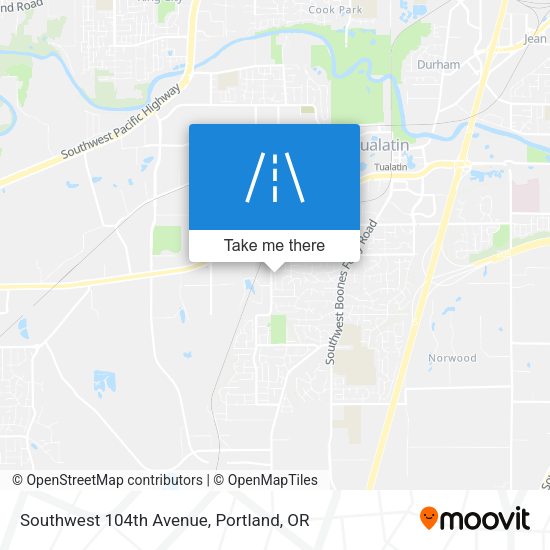 Southwest 104th Avenue map