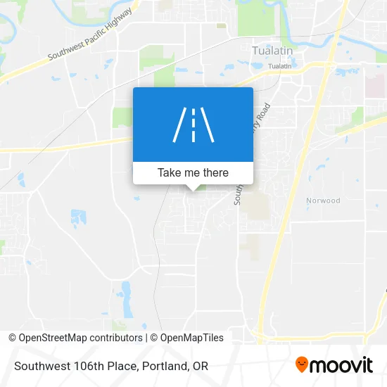 Southwest 106th Place map