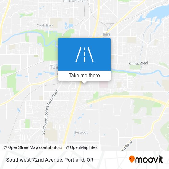 Southwest 72nd Avenue map